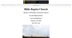 Desktop Screenshot of cleburne.bible-baptist-church.us