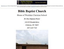 Tablet Screenshot of cleburne.bible-baptist-church.us